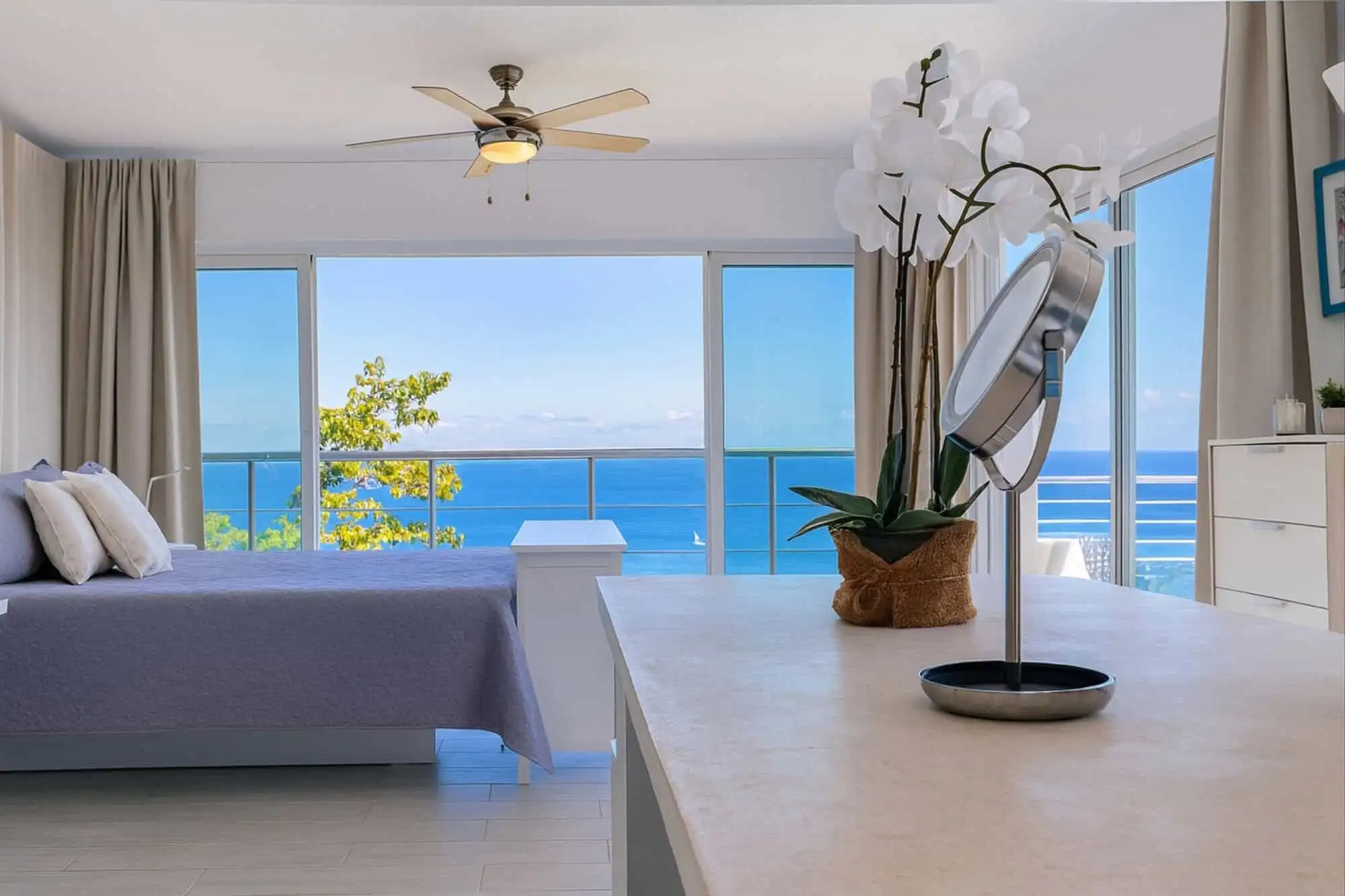 Elegant interior with panoramic ocean views from the Playa Sosua Hilltop Estate in Sosua, Dominican.