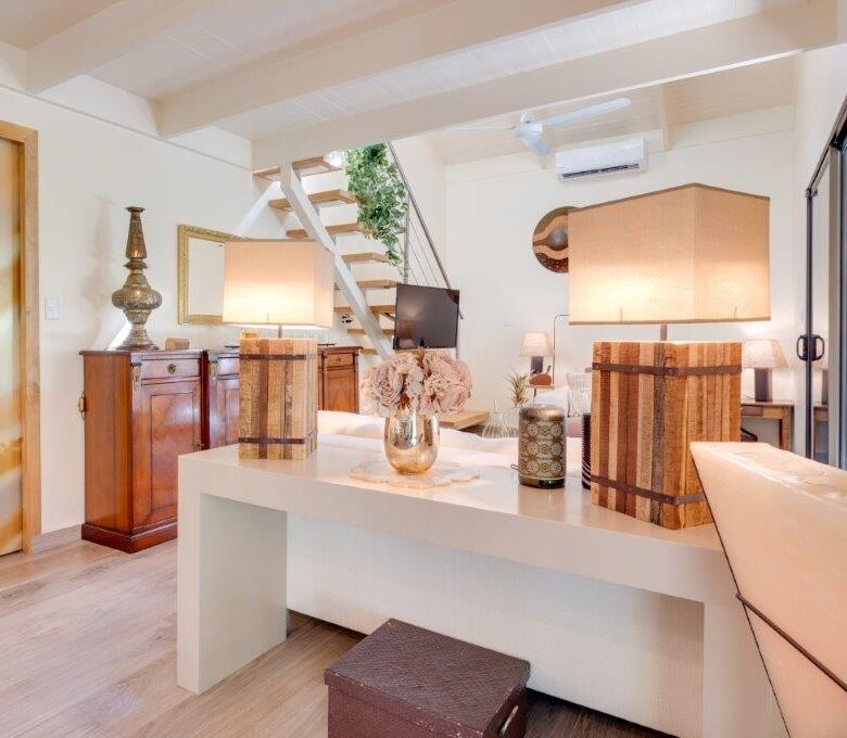Elegant interior of a luxury 3-bedroom villa in Potrero, Costa Rica, featuring modern decor and spac.