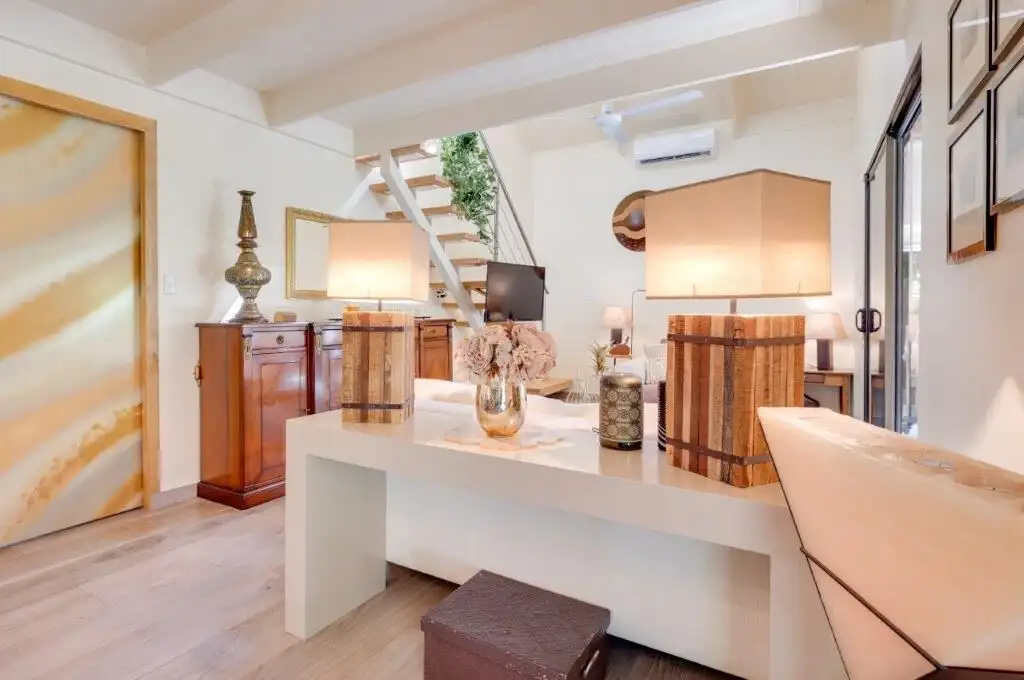 Elegant interior of a luxury 3-bedroom villa in Potrero, Costa Rica, featuring modern decor and spac.