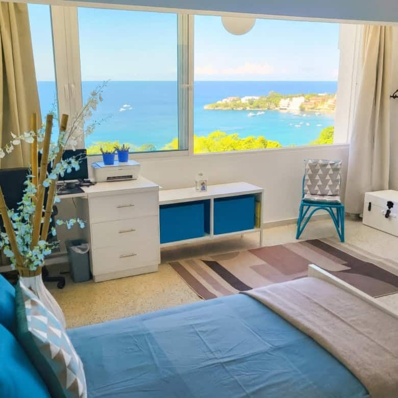 Beautiful ocean view from Sosua hilltop estate in Dominican Republic.