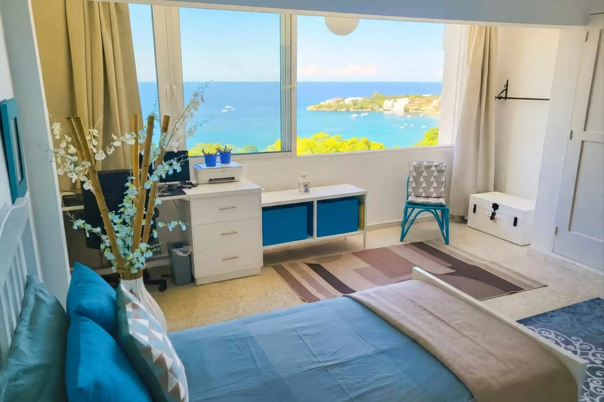 Beautiful ocean view from Sosua hilltop estate in Dominican Republic.