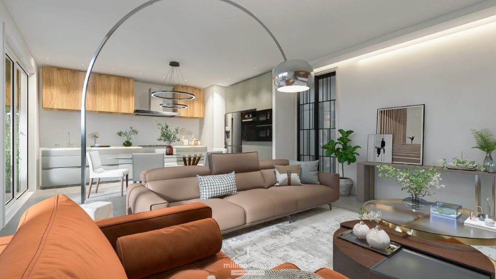 Luxury 3-Bed Apartments in Seregno Elegant living room with modern decor and spacious layout in Seregno Lombardy.
