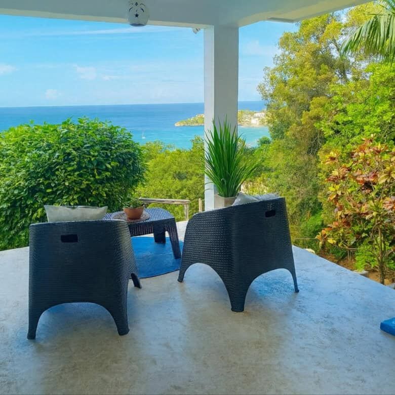 Beautiful ocean view from Sosua hilltop estate in the Dominican Republic.