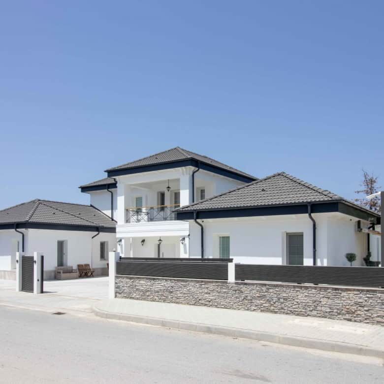 Luxury 4 Bed Villa for sale in Kyrenia North with modern design and spacious outdoor areas.