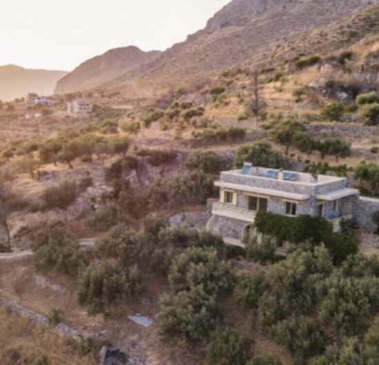 Beautiful stone villa with olive groves in Neapolis Lakonia, Greece.