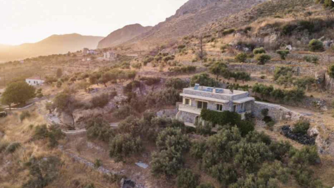 Beautiful stone villa with olive groves in Neapolis Lakonia, Greece.