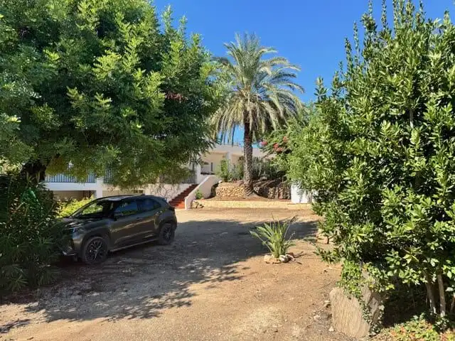 Beautiful villa with lush greenery and palm trees in Guadassuar, Valencia region. Perfect for a peac.