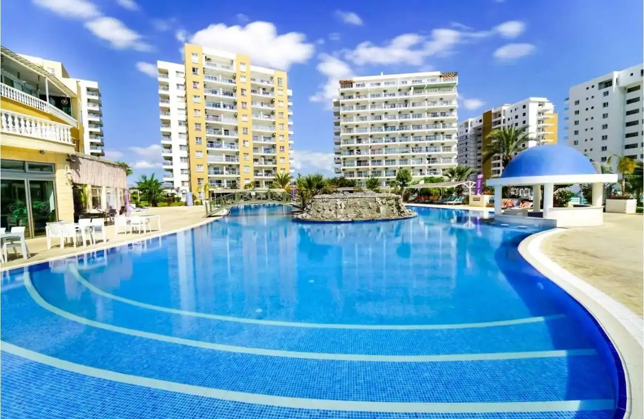 Pool area at Caesar Resort, Iskele, near Long Beach.