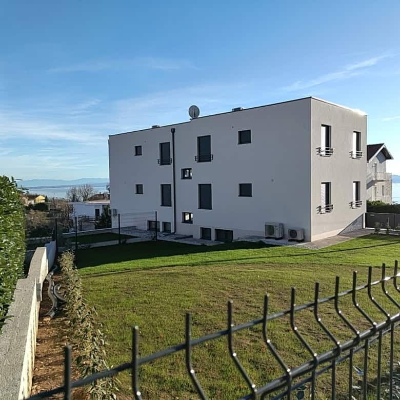 Contemporary duplex in Kvarner, close to Rijeka, featuring spacious outdoor area and stunning coasta.
