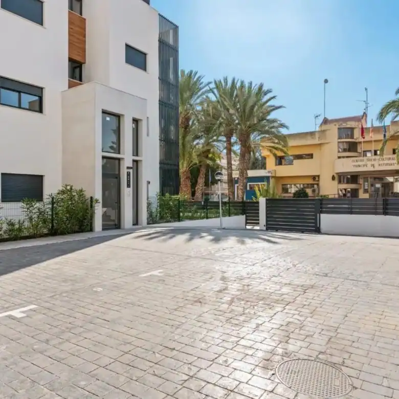 Apartment building exterior in Santiago de la Ribera Murcia with modern design.