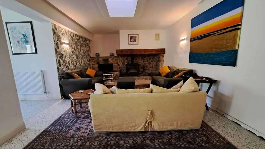 Interior of Chateau du Fraissinet country estate in Branoux les Taillades, Occitanie, showcasing a c.