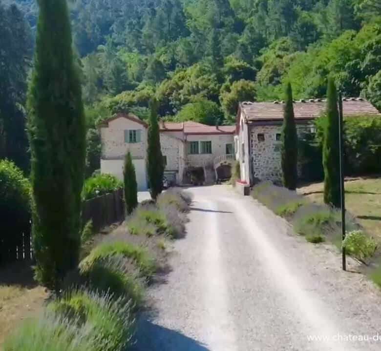 Elegant country estate in Branoux les Taillades, Occitanie, with lush gardens and scenic surrounding.