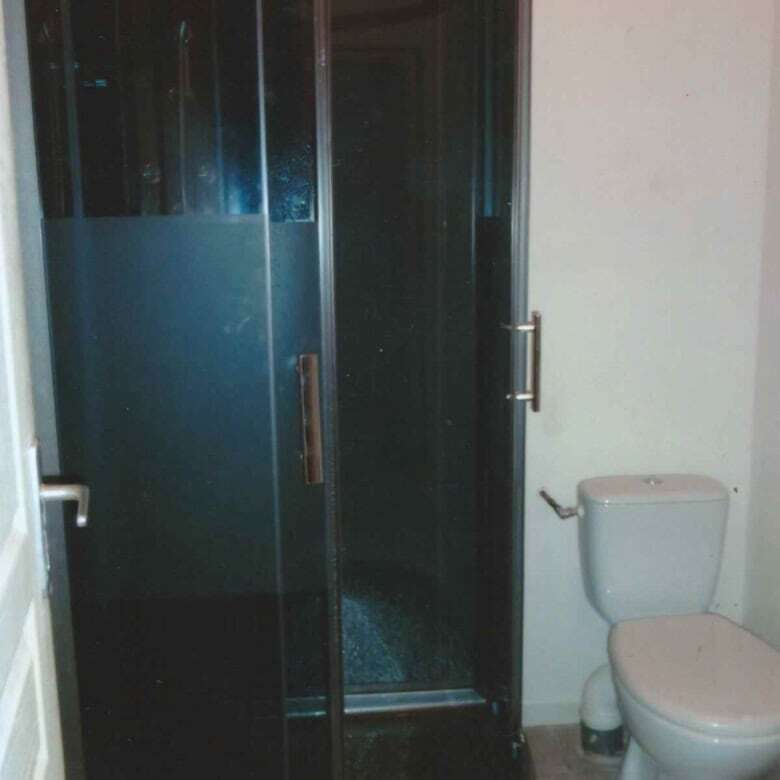 Modern shower cabin in seaside house bathroom, close to apartments for sale in Mers Les Bains.