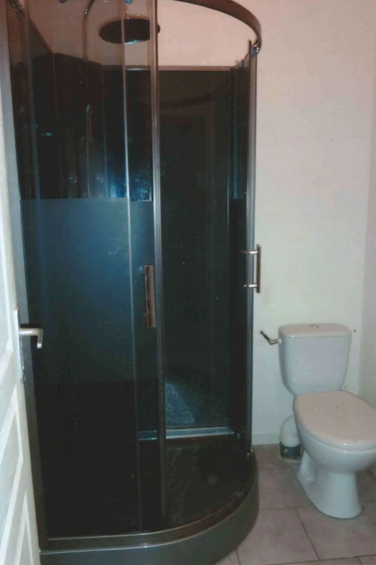 Modern shower cabin in seaside house bathroom, close to apartments for sale in Mers Les Bains.