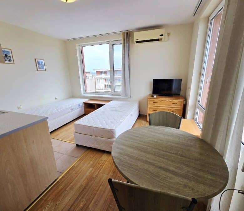 Modern studio with pool view in Nessebar Fort club, Sunny Beach.