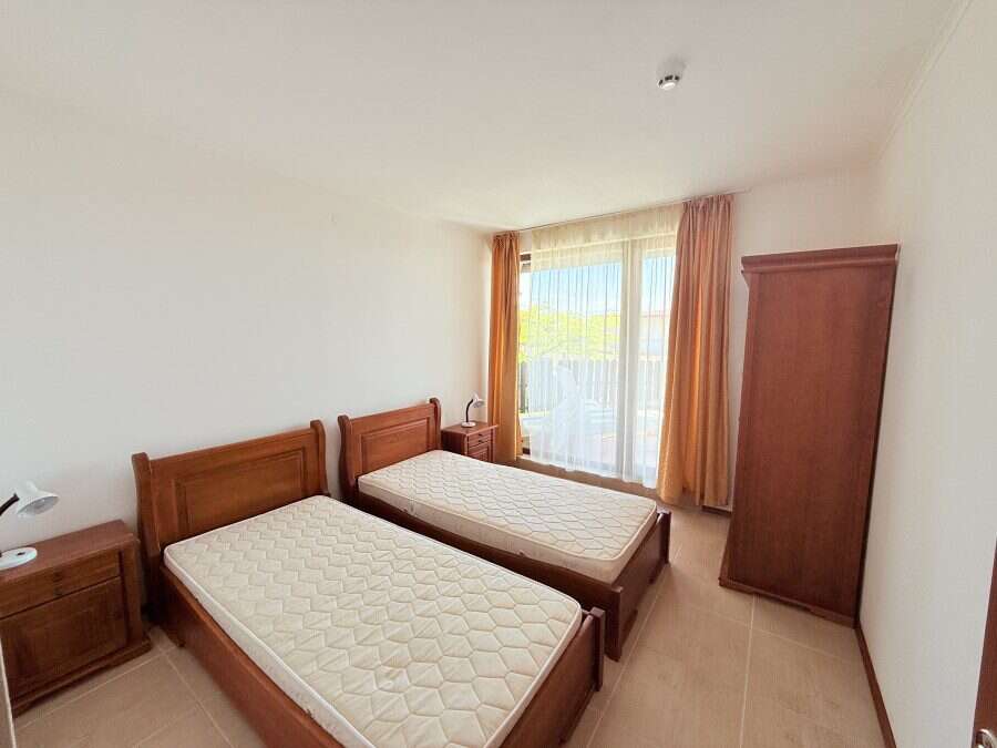 Comfortable 2-bedroom apartment near the sea in Kosharitsa, Bulgaria. Spacious living area with natu.