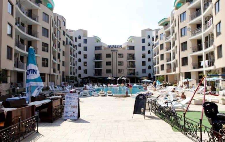Modern studio apartment in Avalon Sunny Beach with pool access and spacious layout.