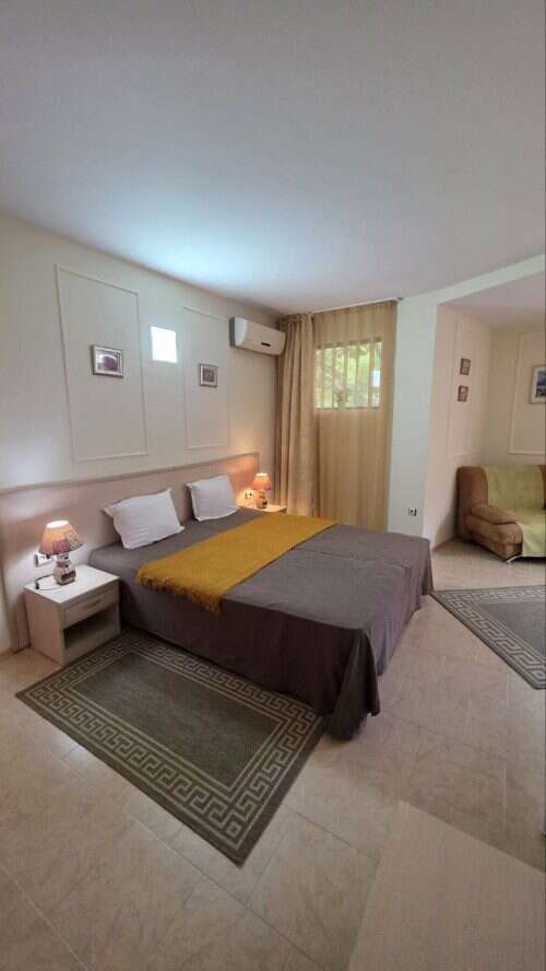 Cozy studio bedroom with modern decor in Avalon, Sunny Beach.