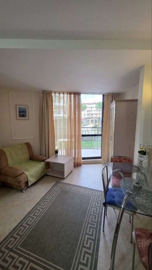 Bright and airy studio apartment with balcony in Avalon, Sunny Beach. Perfect for comfortable living.
