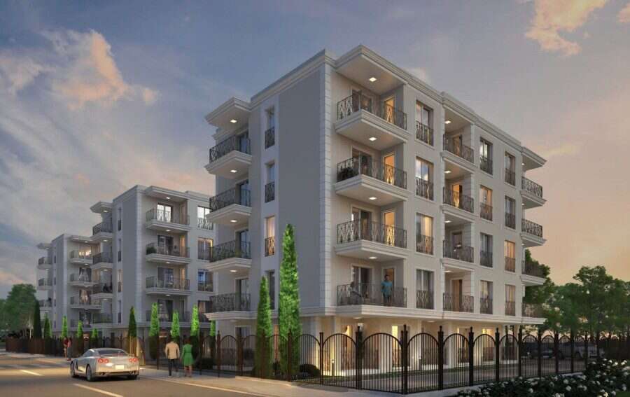 New spacious studio in La Mer Silver Residence 2, Sunny Beach, 500m to the sea.