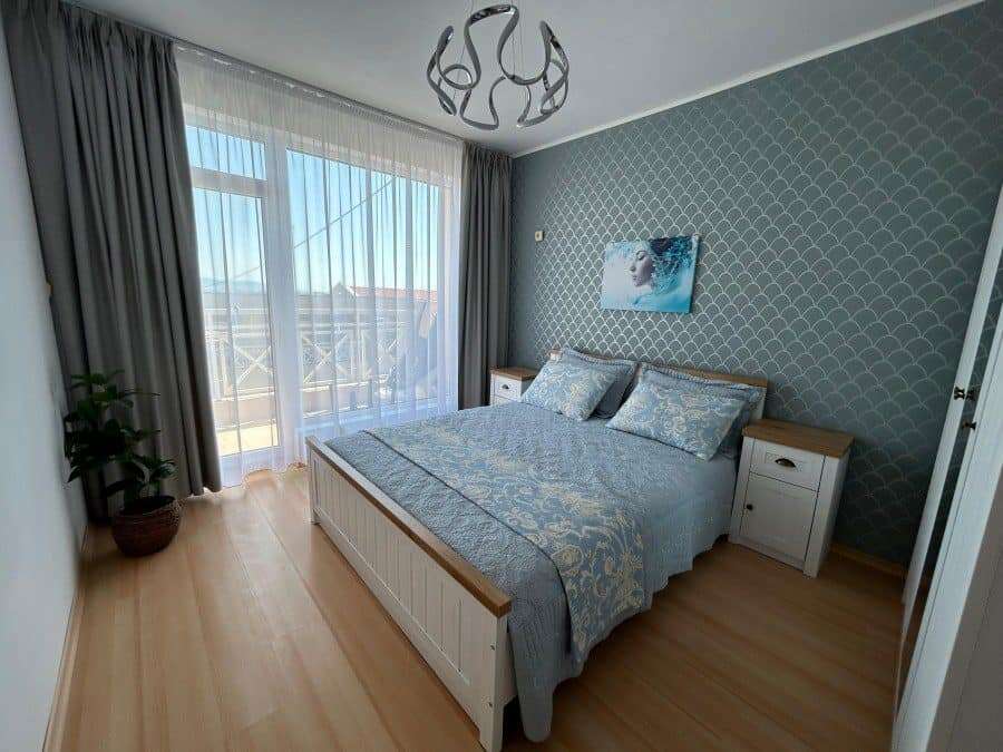 Elegant 1-bedroom top floor apartment with stylish furniture and 57 sq.m. space, perfect for sunny d.