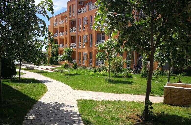 Bright, sunny day at a top-floor apartment with elegant furniture, 57 sq.m.