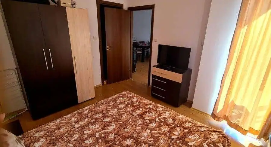 Interior of a furnished 1-bedroom apartment in Sunny Day 6, near Sunny Beach, Bulgaria.