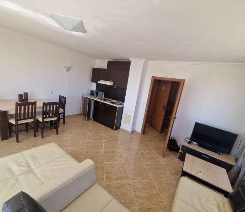Sea view top floor studio with terrace in Sveti Vlas.