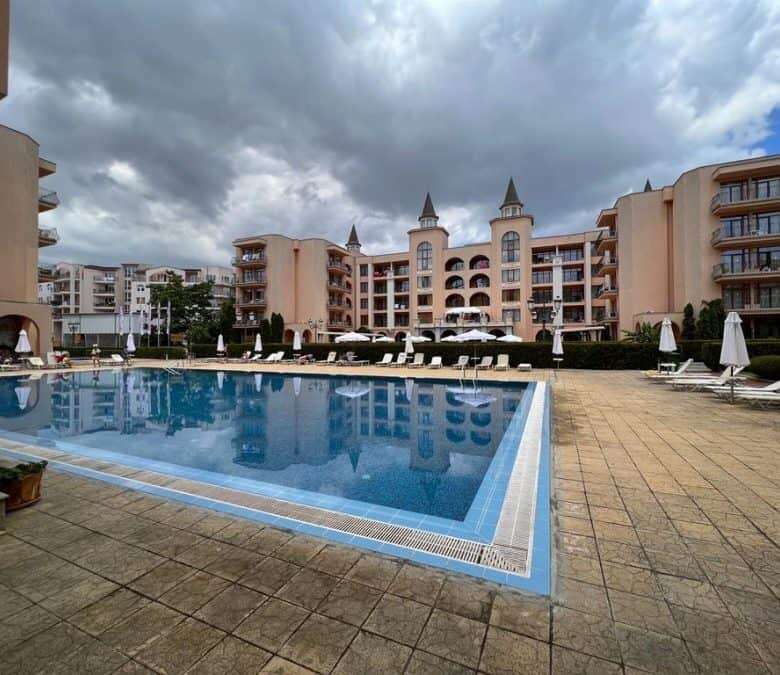 Pool view studio apartment in Palazzo, Sunny Beach, 52 sq.m.