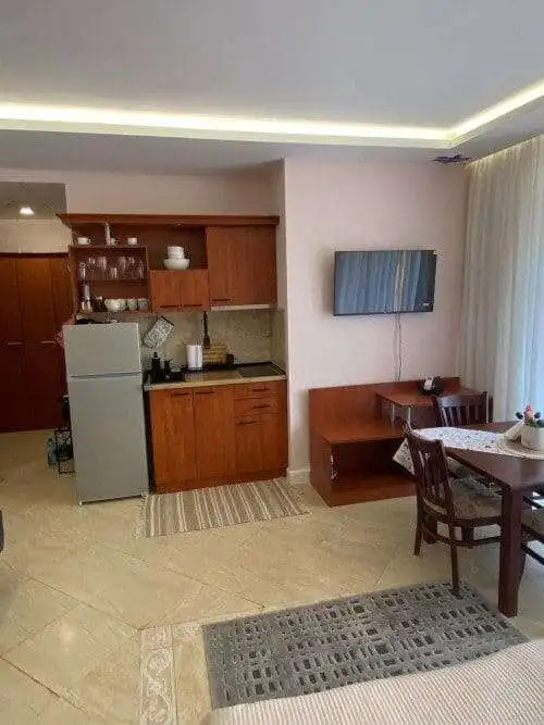 Bright studio apartment with pool view in Palazzo, Sunny Beach, offering modern living space of 52 s.