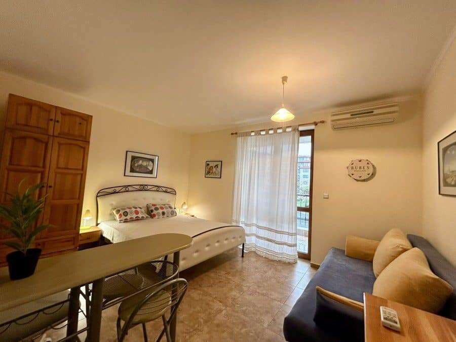 Spacious fully furnished studio with modern decor in Apollon apartments, Ravda, 40 sq.m.