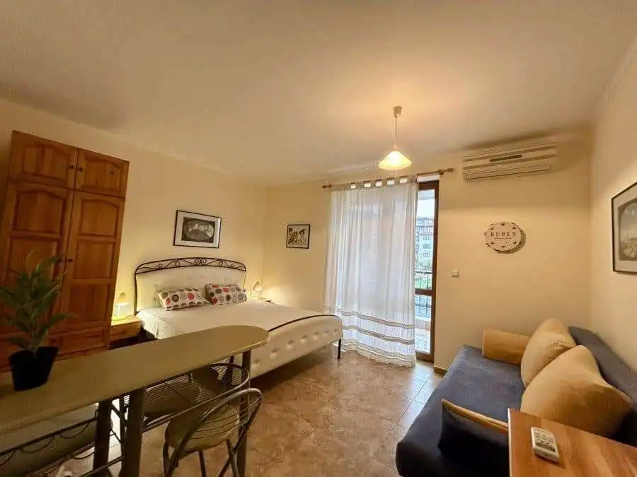 Spacious fully furnished studio with modern decor in Apollon apartments, Ravda, 40 sq.m.
