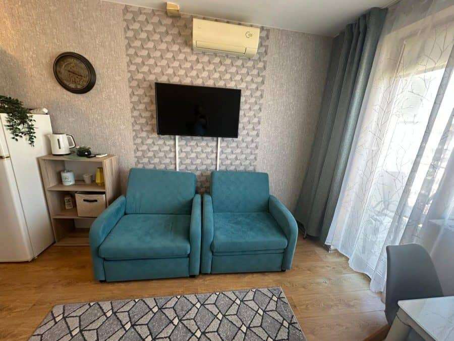 Studio with pool views, 34 sq.m., in Apollon apartments, Ravda, Bulgaria.