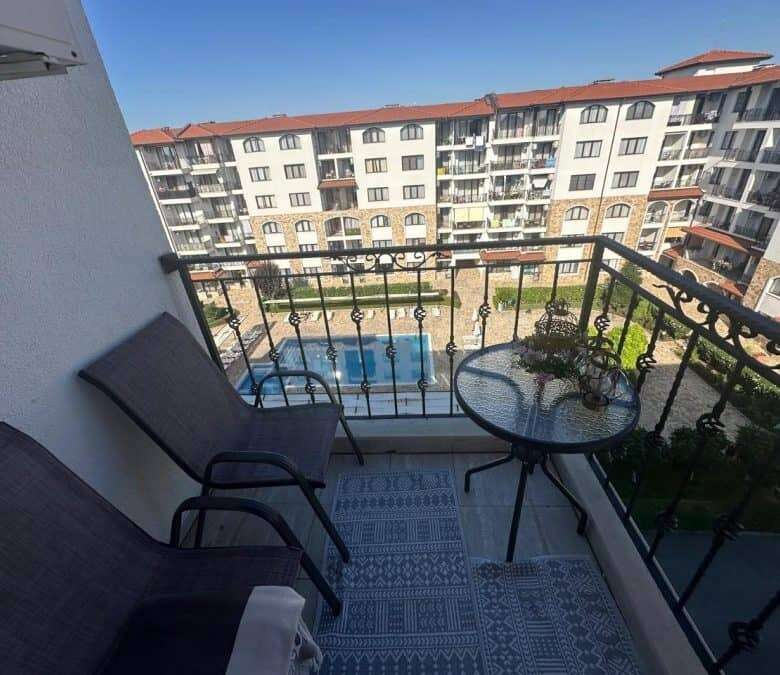 Top floor studio with pool views in Apollon apartments, Ravda, 34 sq.m.