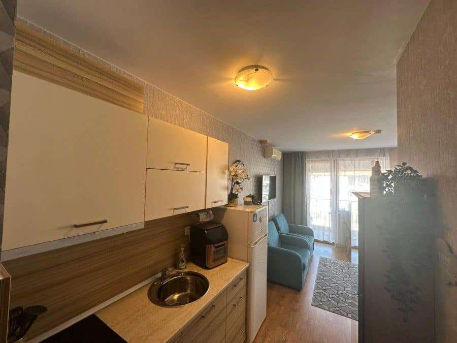 Studio with pool views, 34 sq.m., in Apollon apartments, Ravda, Bulgaria.