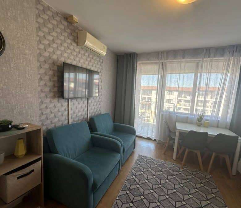 Bright studio apartment with pool views in Apollon, Ravda, 34 sq.m.
