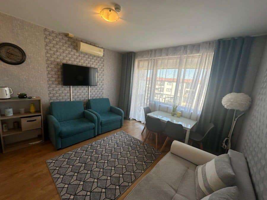 Bright studio with pool views in Apollon apartments, Ravda, 34 sq.m.