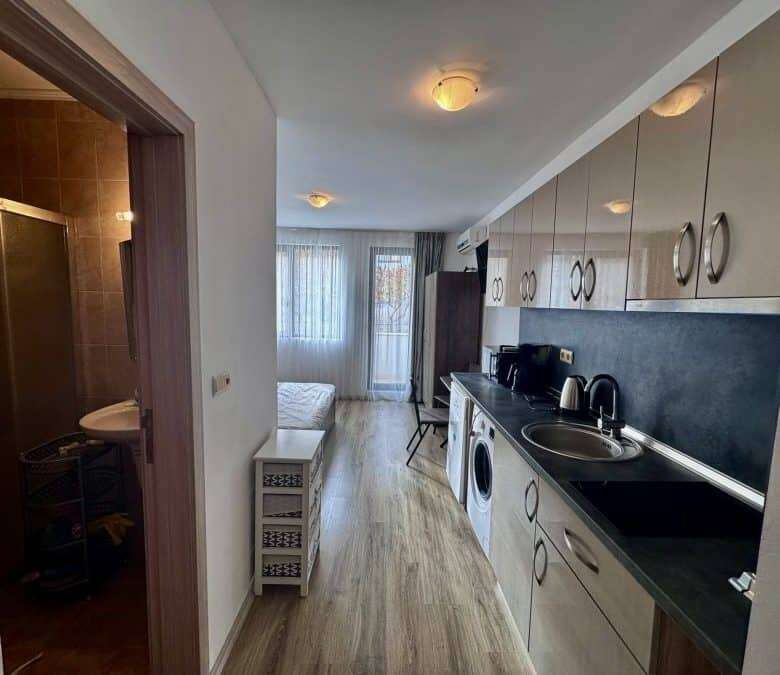 Ground floor studio with garden views, 31 sq.m., in Apollon apartments, Ravda.