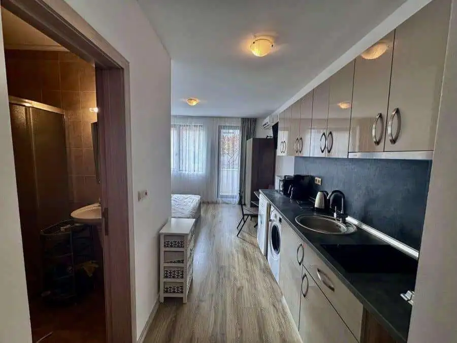 Ground floor studio with garden views, 31 sq.m., in Apollon apartments, Ravda.