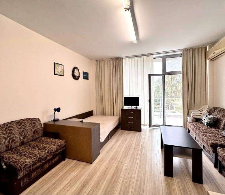 Furnished studio apartment in Perla, Sunny Beach, just 300m from the beach.