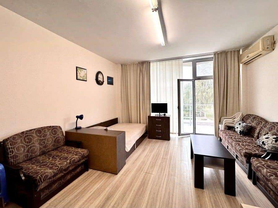 Furnished studio apartment in Perla, Sunny Beach, just 300m from the beach.