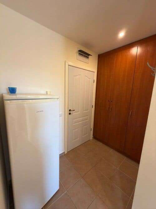 Bright interior of a 2-bedroom top floor apartment near the sea in Sunny Beach. Fully furnished with.