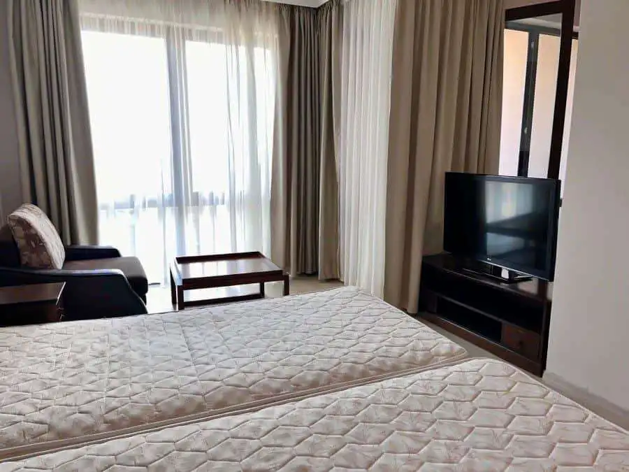 Modern studio with sea view, 56 sq.m., at Barcelo Royal Beach, Sunny Beach.