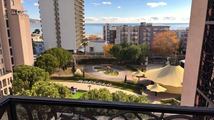 Sea view studio apartment with balcony in Barcelo Royal Beach, Sunny Beach, offering stunning ocean.
