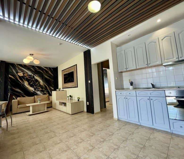 Bright interior of a 1-bedroom apartment with pool view, 70 sq.m., located in Belle Air, Sveti Vlas,.