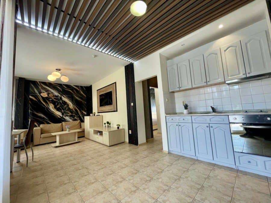 Bright interior of a 1-bedroom apartment with pool view, 70 sq.m., located in Belle Air, Sveti Vlas,.