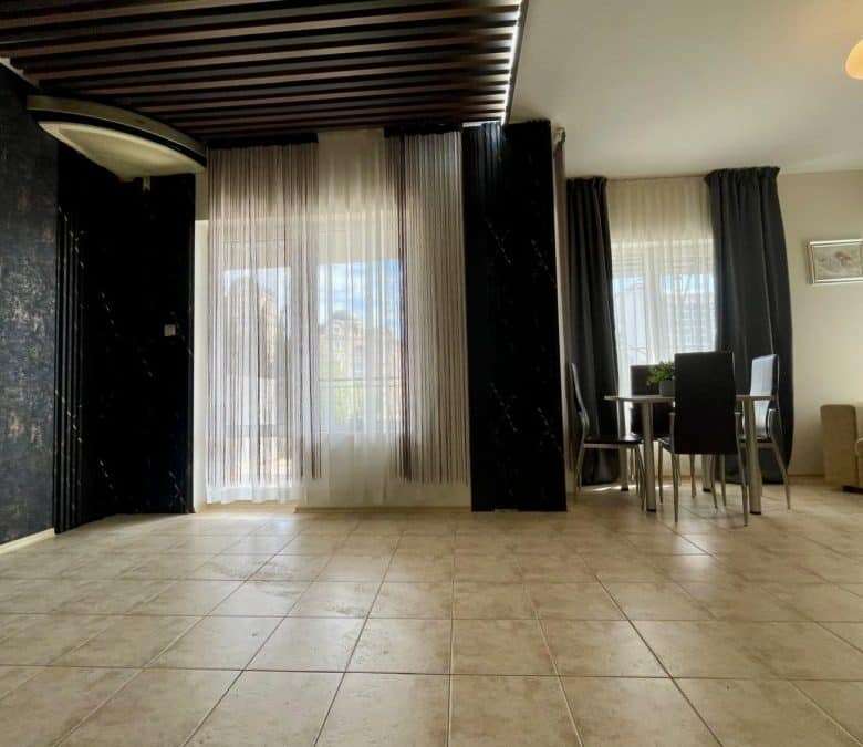 Bright living room with large windows and elegant decor in Belle Air, Sveti Vlas.
