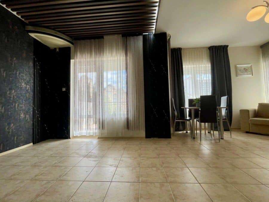 Bright living room with large windows and elegant decor in Belle Air, Sveti Vlas.