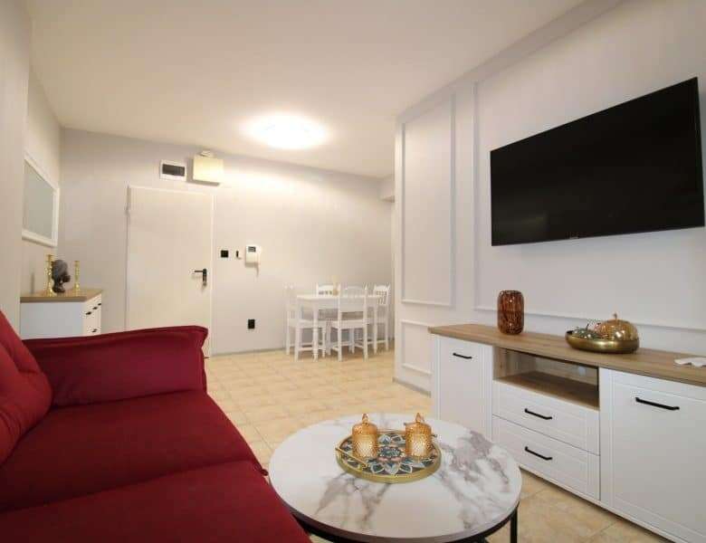 Interior view of a 2-bedroom ground floor apartment in Belle Air, Sveti Vlas, near the sea.