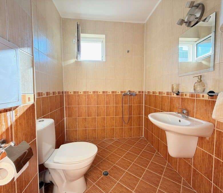 Bright bathroom with modern fixtures in Solis, Sunny Beach, close to the sea.